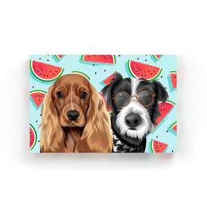 Custom Modern: Pet Canvas - Paw & Glory - Dog Portraits - Pet Portraits