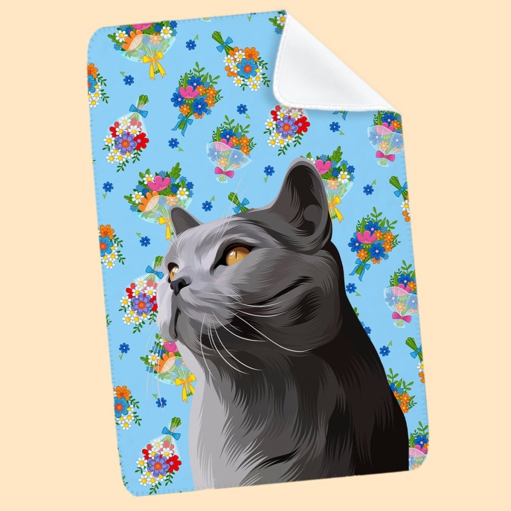 Custom Modern: Pet Portrait Fleece Blanket