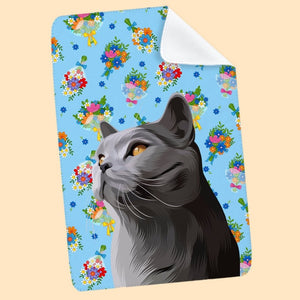 Custom Modern: Pet Portrait Fleece Blanket - Paw & Glory - Dog Portraits - Pet Portraits