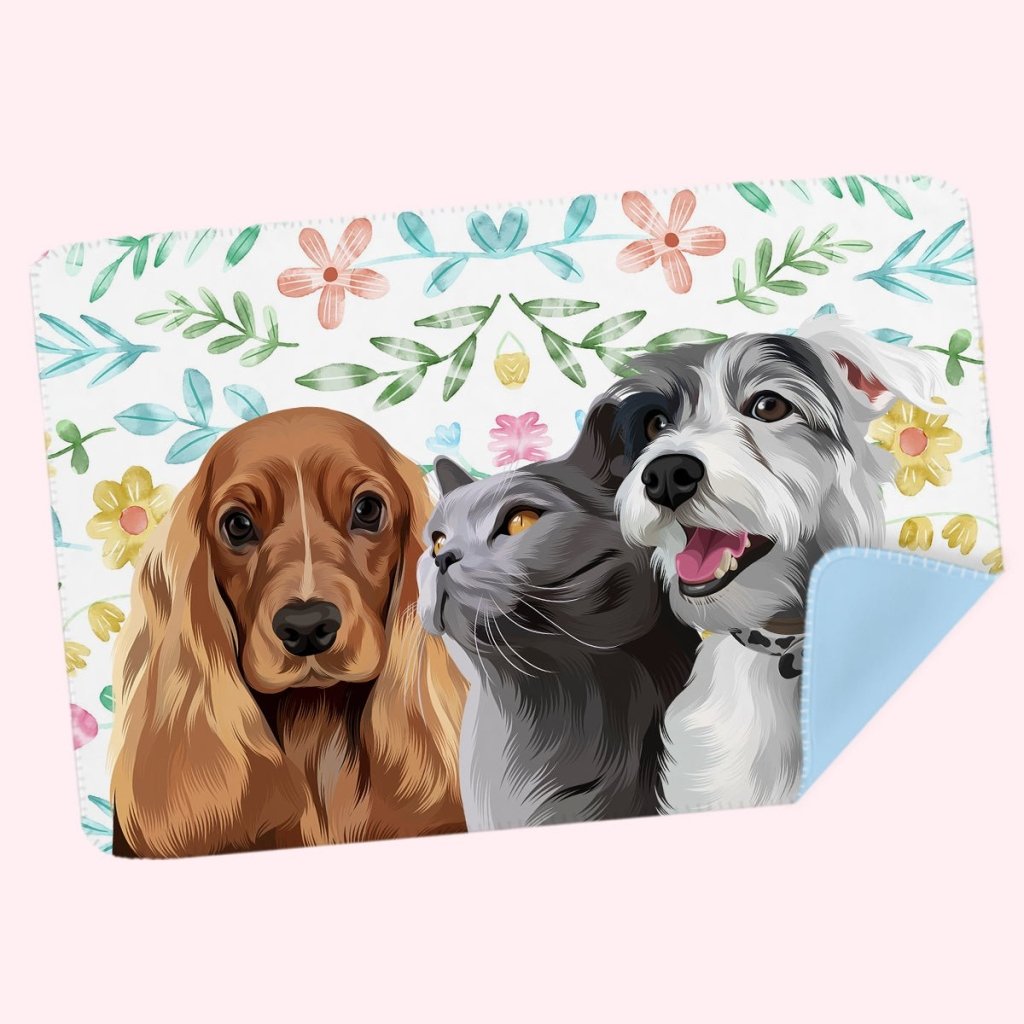 Custom Modern: Pet Portrait Fleece Blanket