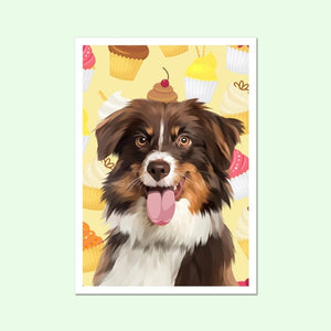 Custom Modern: Pet Poster - Paw & Glory - Dog Portraits - Pet Portraits