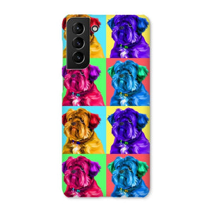 Custom Modern Pop Art: Pet Portrait Snap Phone Case - Paw & Glory - Dog Portraits - Pet Portraits