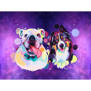 Custom Pastel Pop Art: Digital Download Pet Portrait - Paw & Glory - Dog Portraits - Pet Portraits