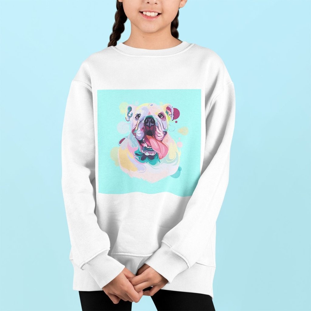 Custom Pastel Pop: Kids Unisex Pet Portrait Sweatshirt - Paw & Glory - Dog Portraits - Pet Portraits