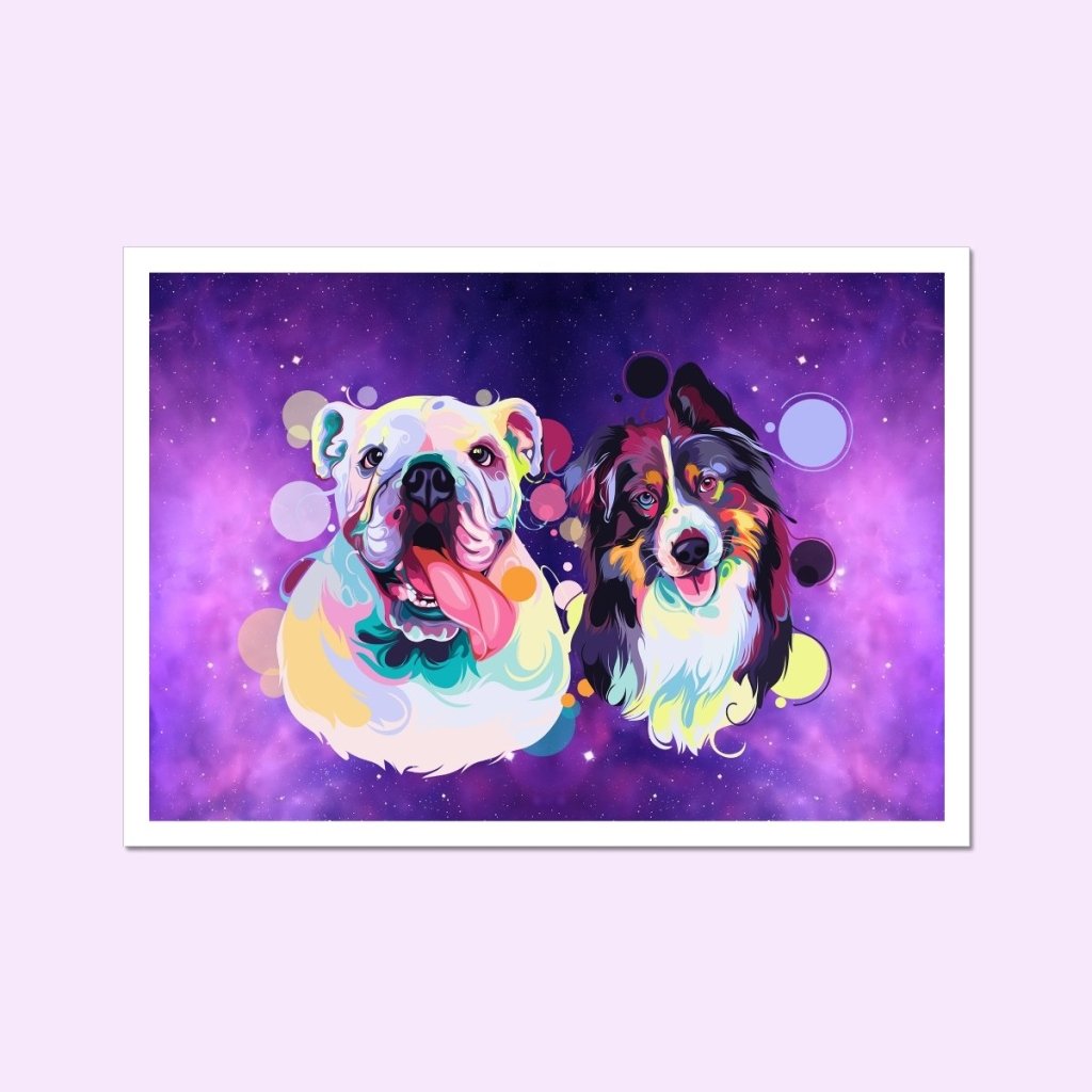 Custom Pastel Pop: Pet Poster - Paw & Glory - Dog Portraits - Pet Portraits