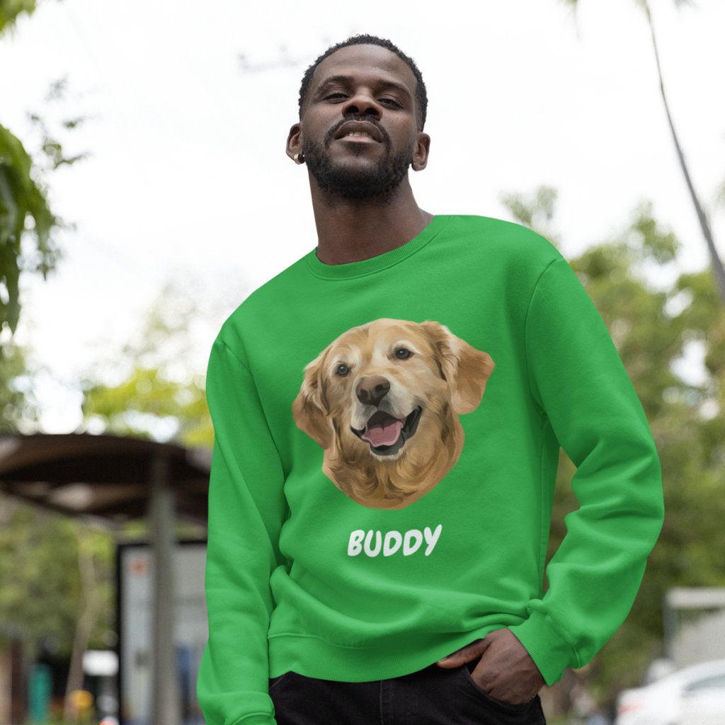 Custom Pet Face Sweatshirt - Paw & Glory - Dog Portraits - Pet Portraits