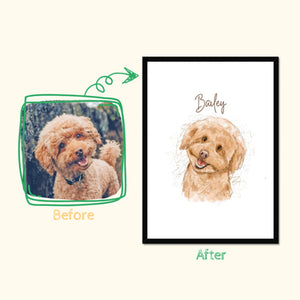 Custom Scribble: Pet Portrait - Paw & Glory - Dog Portraits - Pet Portraits