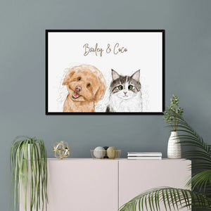 Custom Scribble: Pet Portrait - Paw & Glory - Dog Portraits - Pet Portraits