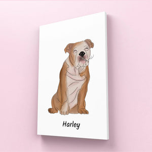 Custom Ugly: Pet Portrait Canvas - Paw & Glory - Dog Portraits - Pet Portraits