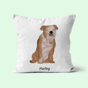 Custom Ugly: Pet Portrait Pillow - Paw & Glory - Dog Portraits - Pet Portraits