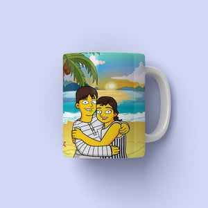 Custom Yellow Art Coffee Mug - Paw & Glory - Dog Portraits - Pet Portraits