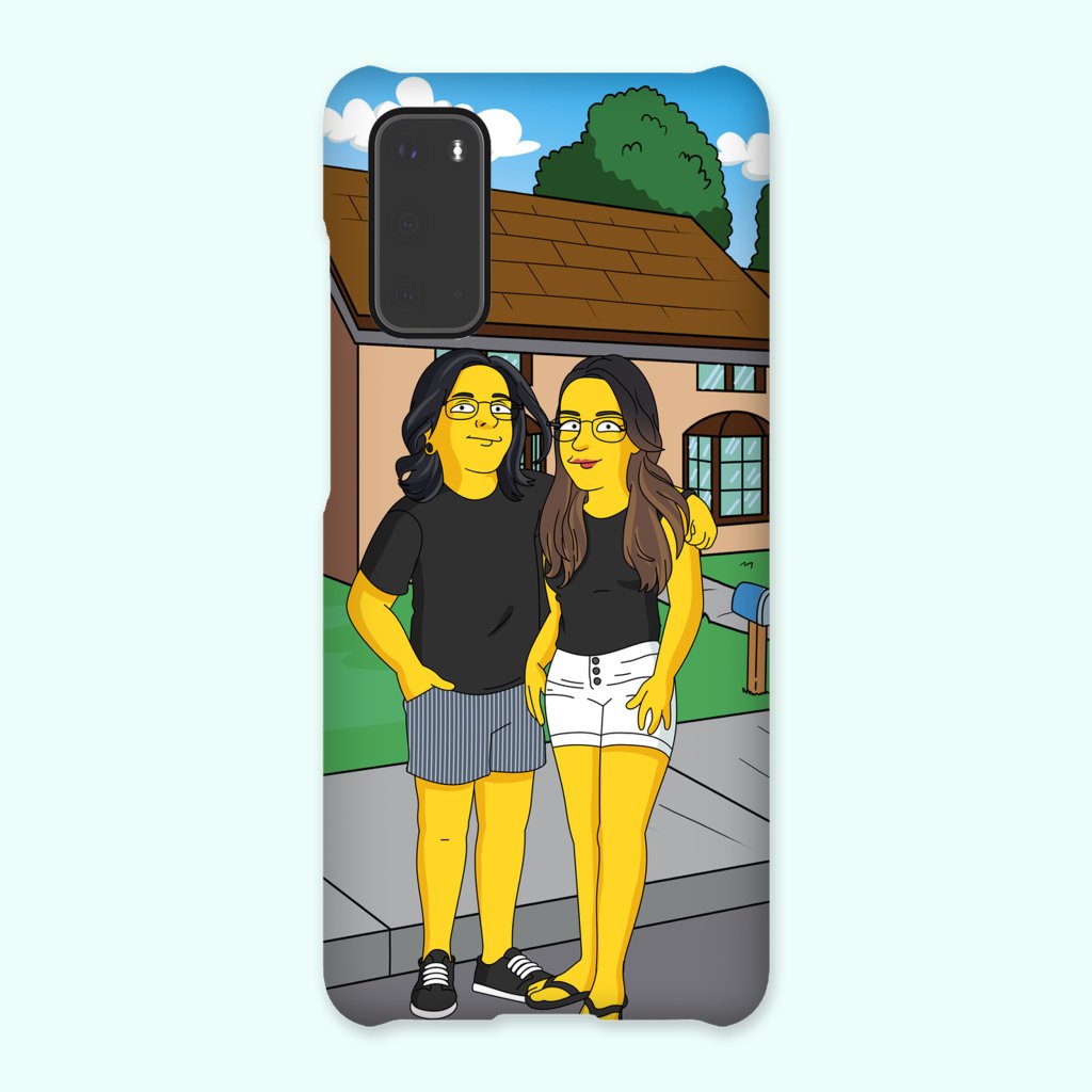 Custom Yellow Art Snap Gloss Phone Case - Paw & Glory - Dog Portraits - Pet Portraits