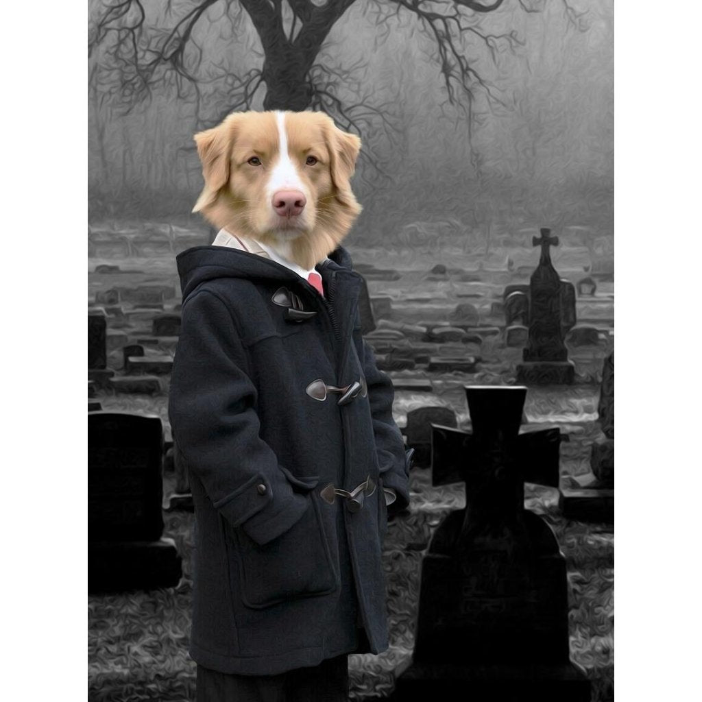 Damien (The Omen Inspired): Custom Digital Download Pet Portrait - Paw & Glory - Dog Portraits - Pet Portraits