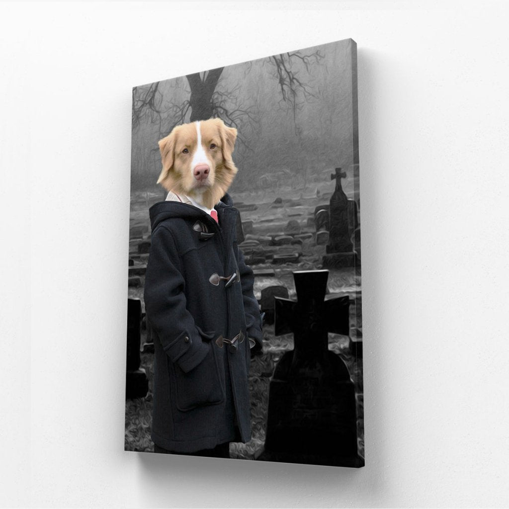 Damien (The Omen Inspired): Custom Pet Canvas - Paw & Glory - Dog Portraits - Pet Portraits