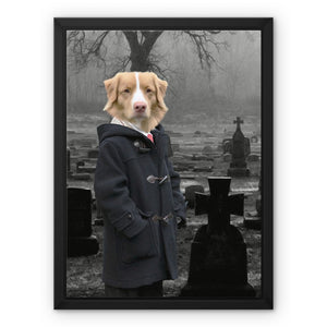 Damien (The Omen Inspired): Custom Pet Canvas - Paw & Glory - Dog Portraits - Pet Portraits