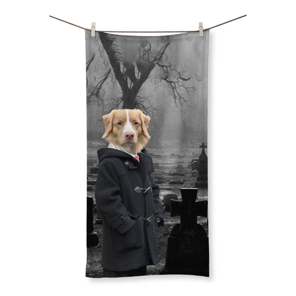 Damien (The Omen Inspired): Custom Pet Towel - Paw & Glory - Dog Portraits - Pet Portraits