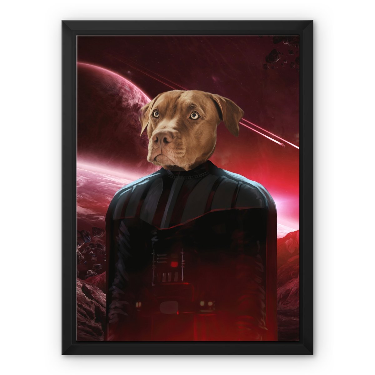 Darth Vadar (Star Wars Inspired): Custom Pet Canvas - Paw & Glory - Dog Portraits - Pet Portraits