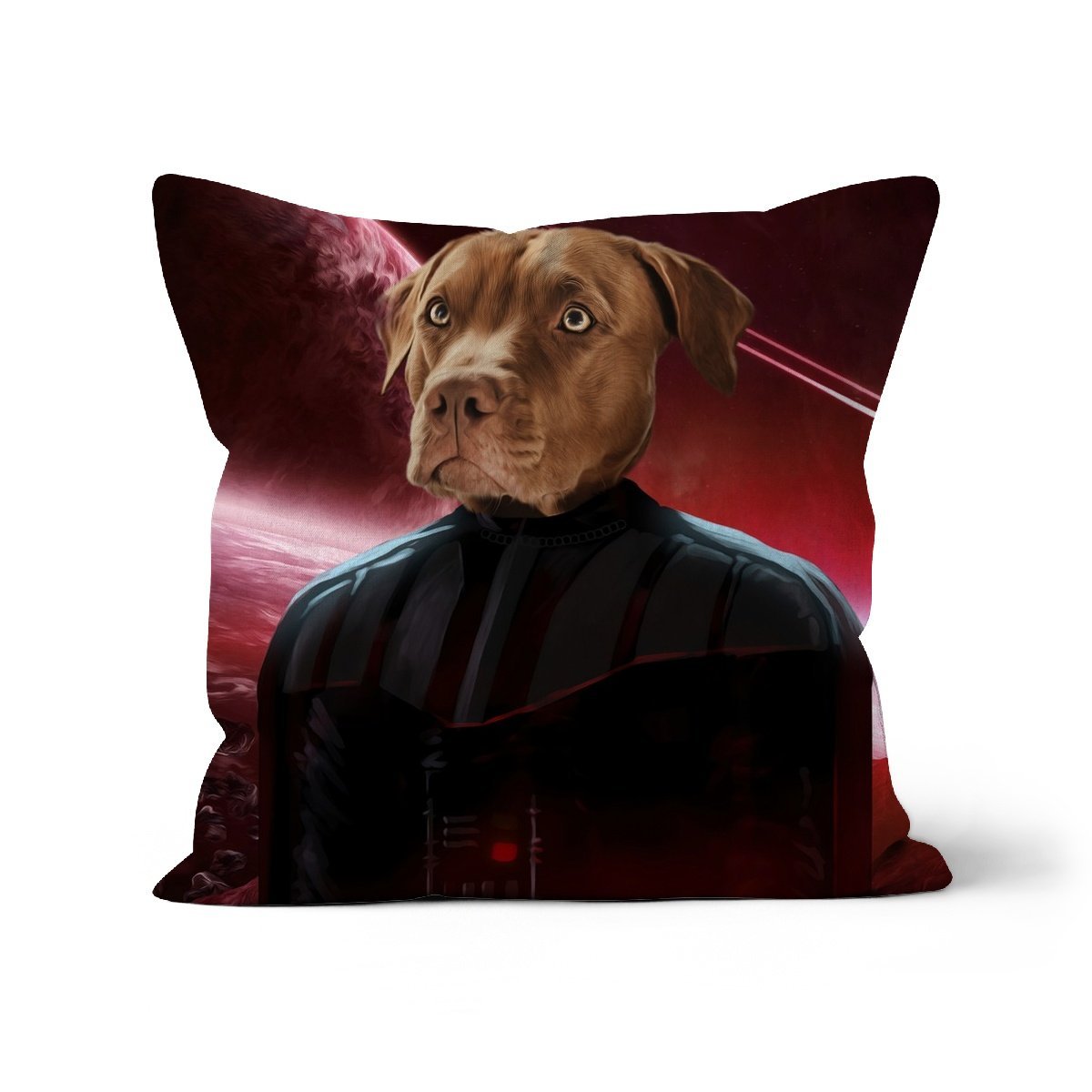 Darth Vadar (Star Wars Inspired): Custom Pet Pillow - Paw & Glory - Dog Portraits - Pet Portraits