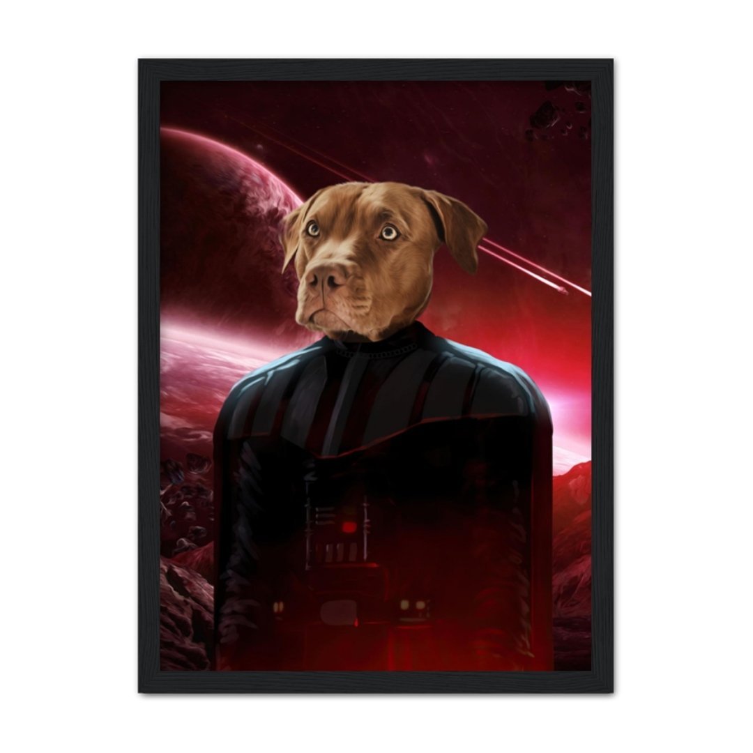 Darth Vadar (Star Wars Inspired): Custom Pet Portrait - Paw & Glory - Dog Portraits - Pet Portraits