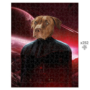 Darth Vadar (Star Wars Inspired): Custom Pet Puzzle - Paw & Glory - Dog Portraits - Pet Portraits