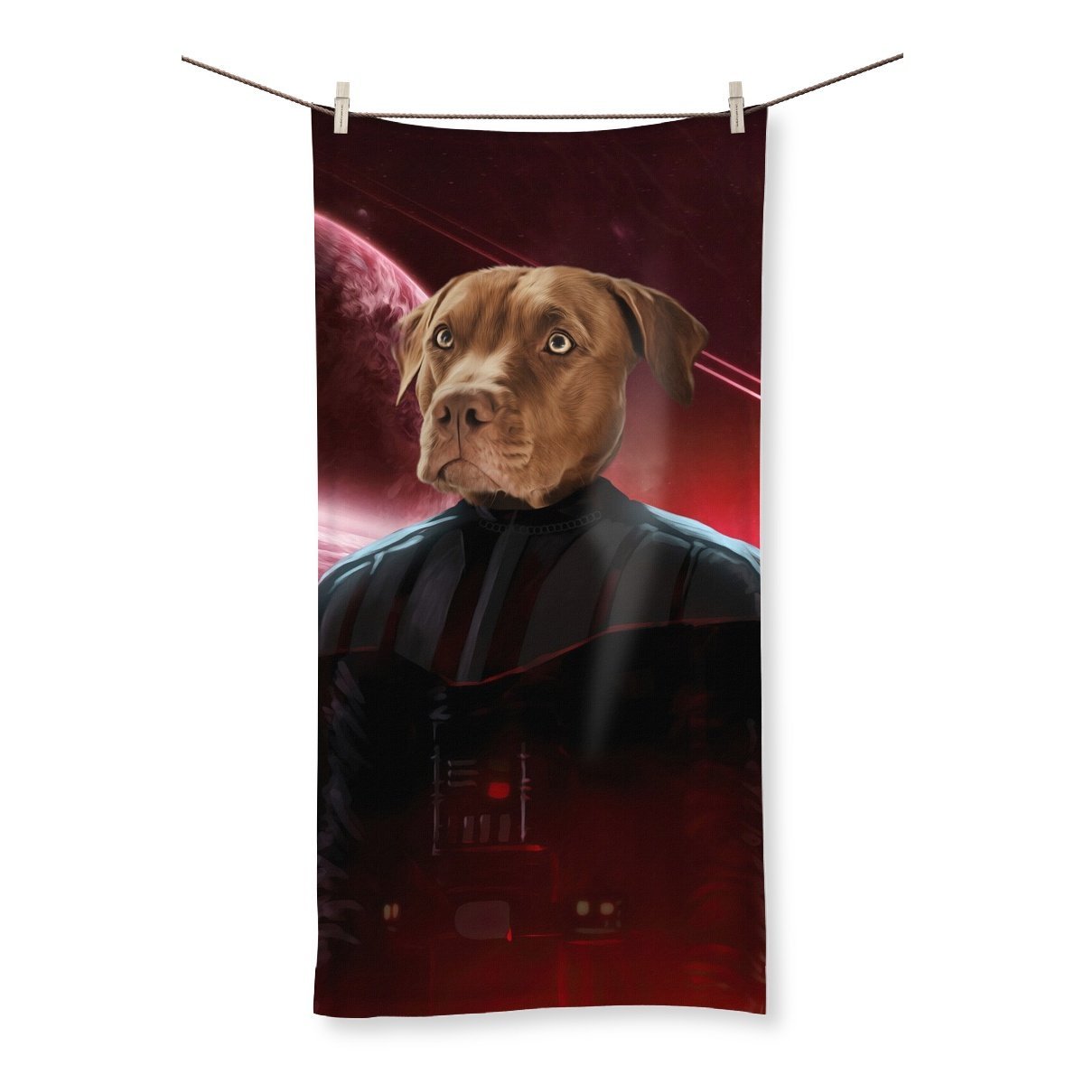 Darth Vadar (Star Wars Inspired): Custom Pet Towel - Paw & Glory - Dog Portraits - Pet Portraits