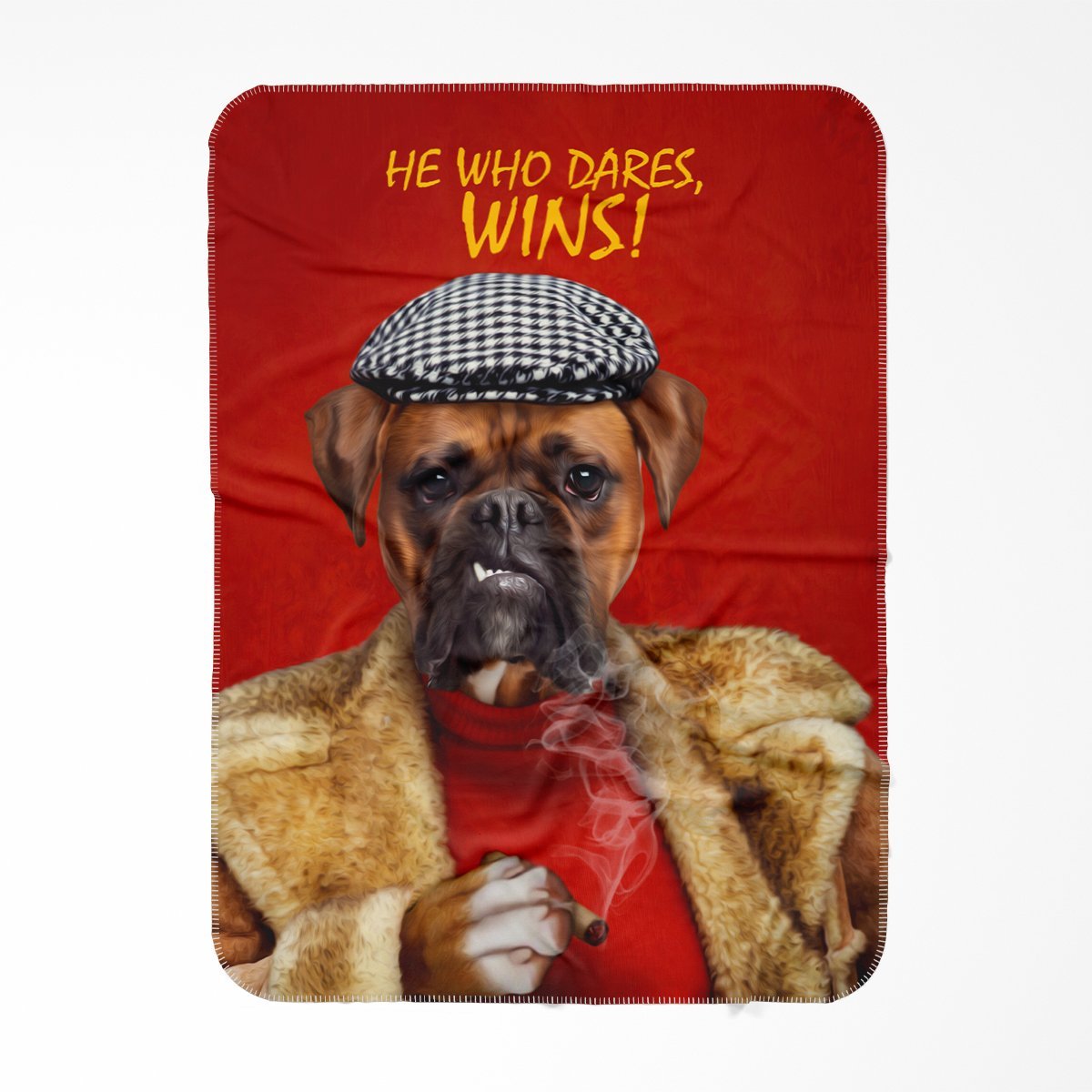 Delboy (Only Fools & Horses Inspired): Custom Pet Blanket - Paw & Glory - Dog Portraits - Pet Portraits