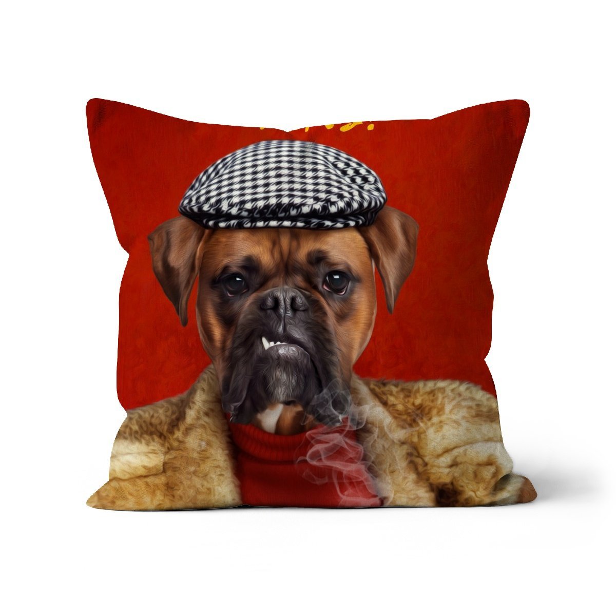 Delboy (Only Fools & Horses Inspired): Custom Pet Pillow - Paw & Glory - Dog Portraits - Pet Portraits