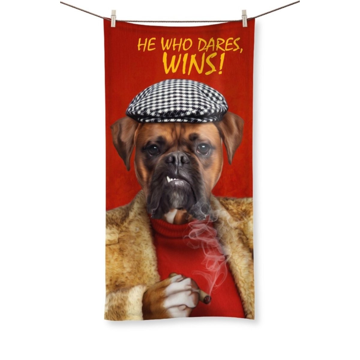 Delboy (Only Fools & Horses Inspired): Custom Pet Towel - Paw & Glory - Dog Portraits - Pet Portraits