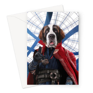 Doctor Strange: Custom Pet Greeting Card - Paw & Glory - Dog Portraits - Pet Portraits