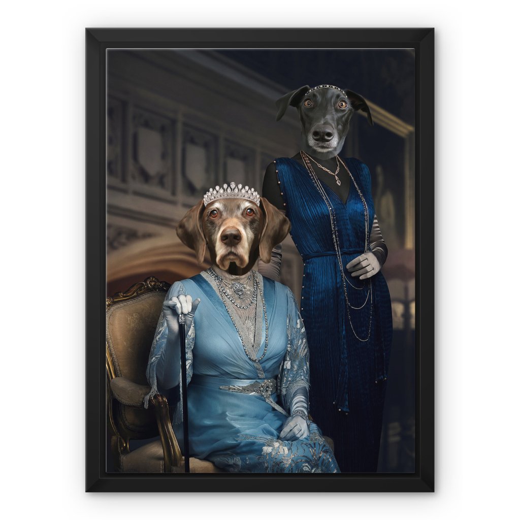 Dowager Countess & Lady Mary (Downton Abbey Inspired): Custom Pet Canvas - Paw & Glory - Dog Portraits - Pet Portraits