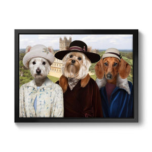 Downton Ladies: Custom Pet Canvas - Paw & Glory - Dog Portraits - Pet Portraits