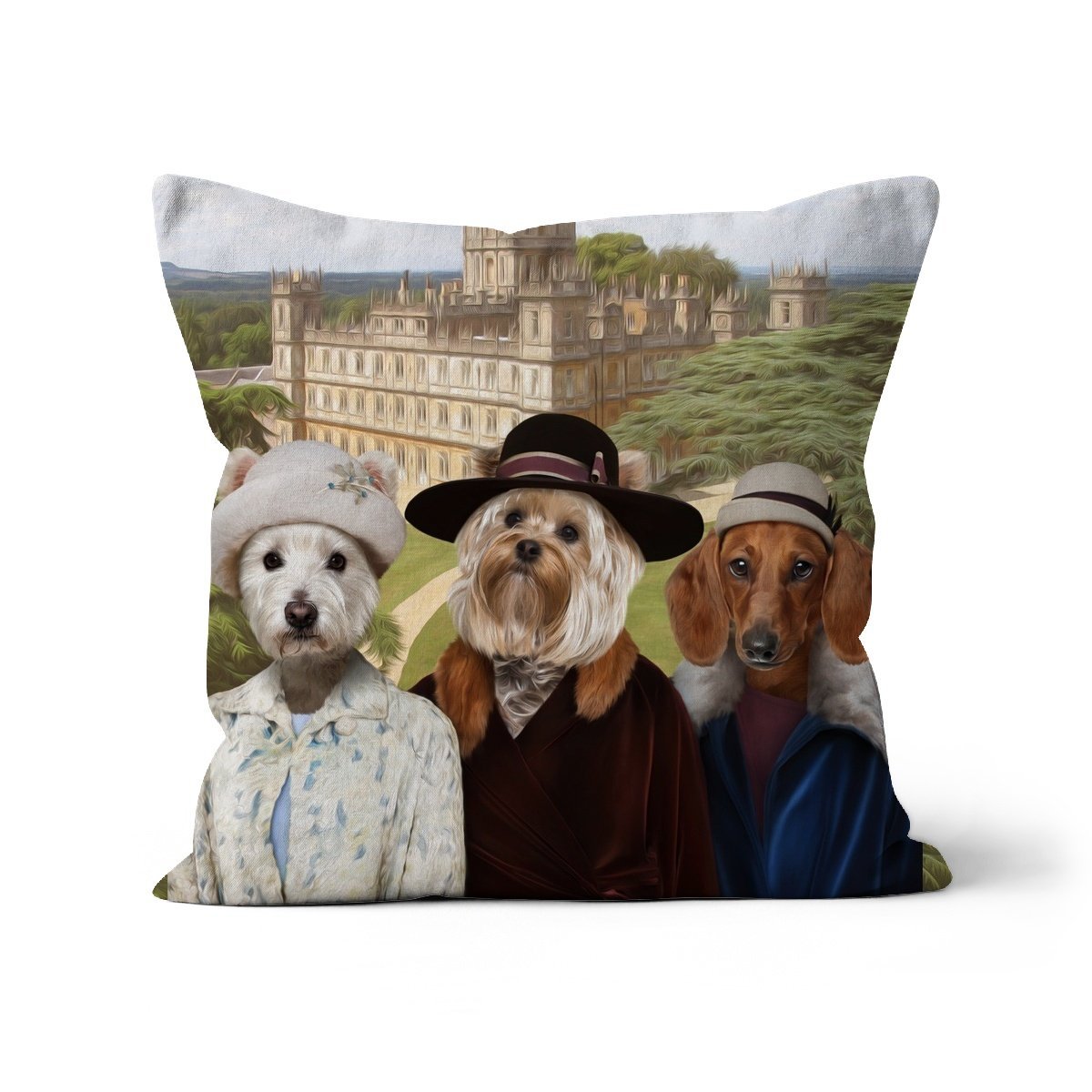 Downton Ladies: Custom Pet Pillow - Paw & Glory - Dog Portraits - Pet Portraits