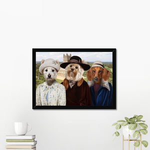 Downton Ladies: Custom Pet Portrait - Paw & Glory - Dog Portraits - Pet Portraits