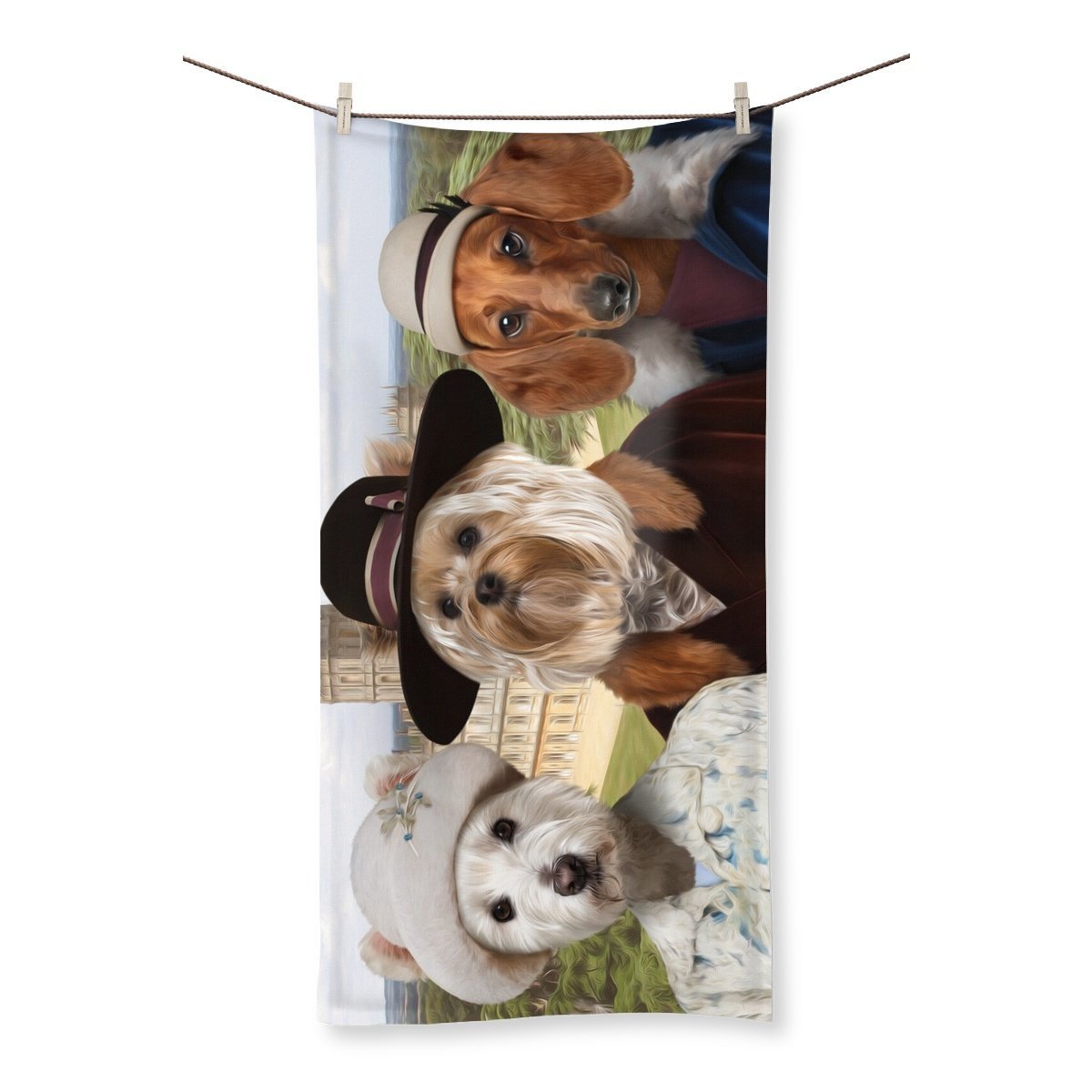 Downton Ladies: Custom Pet Towel - Paw & Glory - Dog Portraits - Pet Portraits