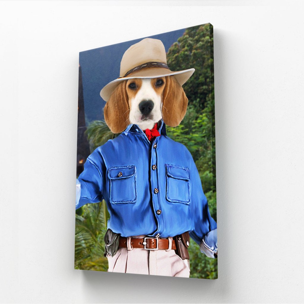 Dr Pawleontologist (Jurassic Park Inspired): Custom Pet Canvas - Paw & Glory - Dog Portraits - Pet Portraits