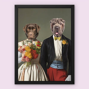 Duke and Duchess: Custom Pet Canvas - Paw & Glory - Dog Portraits - Pet Portraits