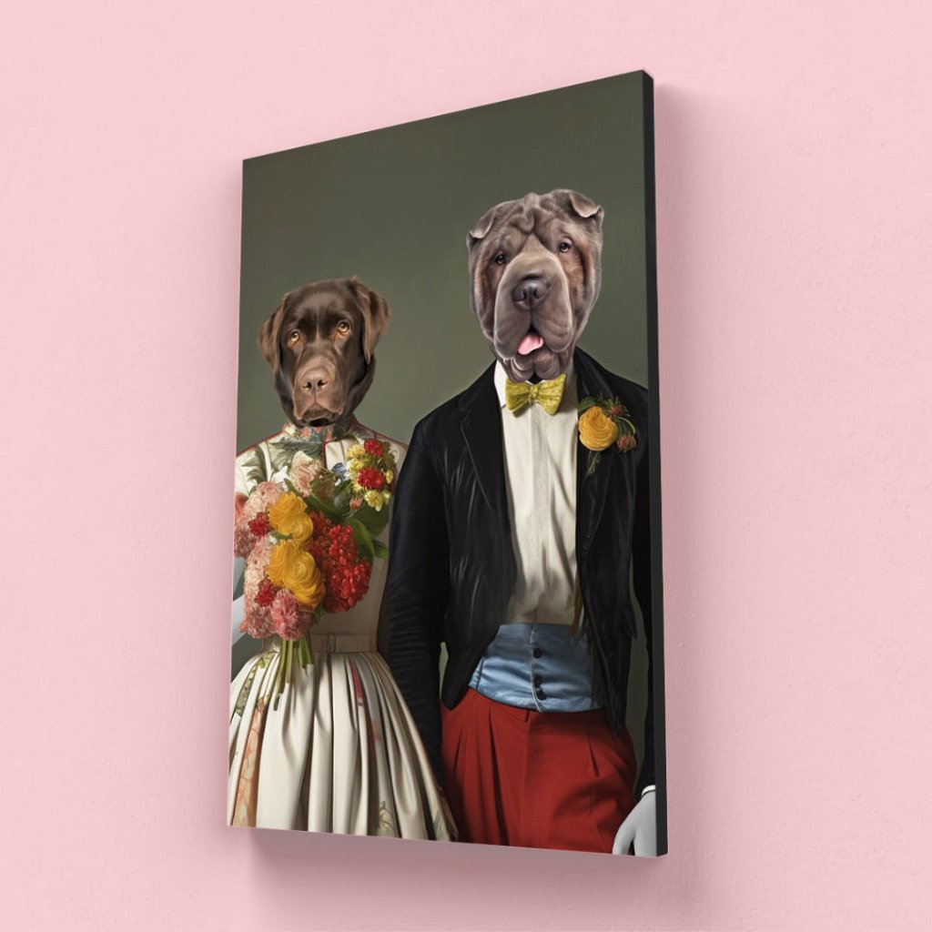 Duke and Duchess: Custom Pet Canvas - Paw & Glory - #pet portraits# - #dog portraits# - #pet portraits uk#