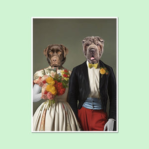 Duke and Duchess: Custom Pet Portrait - Paw & Glory - Dog Portraits - Pet Portraits