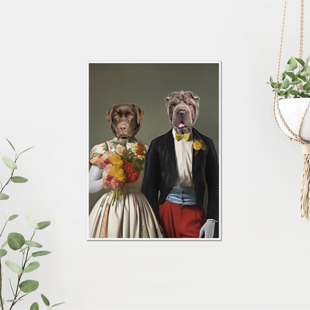 Duke and Duchess: Custom Pet Poster - Paw & Glory - Dog Portraits - Pet Portraits