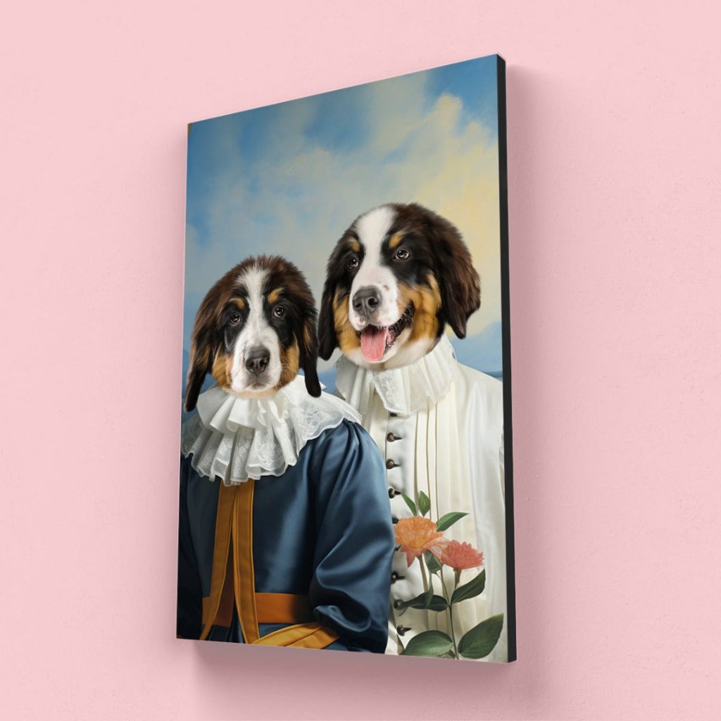 Earl and Countess: Custom Pet Canvas - Paw & Glory - #pet portraits# - #dog portraits# - #pet portraits uk#