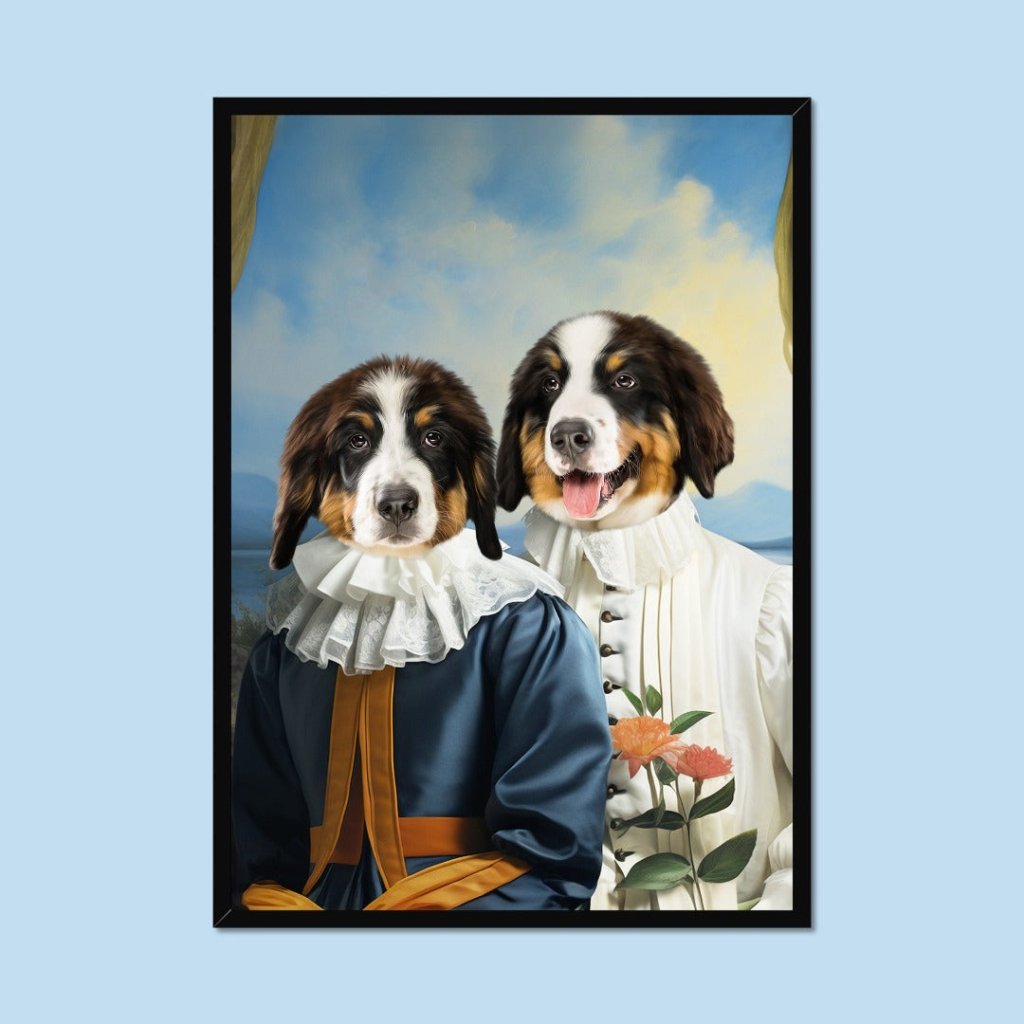 Earl and Countess: Custom Pet Portrait - Paw & Glory - Dog Portraits - Pet Portraits