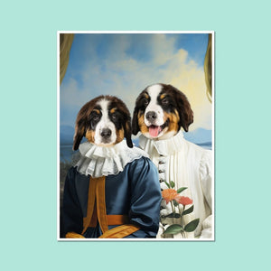 Earl and Countess: Custom Pet Portrait - Paw & Glory - Dog Portraits - Pet Portraits