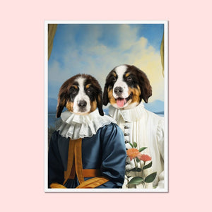 Earl and Countess: Custom Pet Portrait - Paw & Glory - Dog Portraits - Pet Portraits