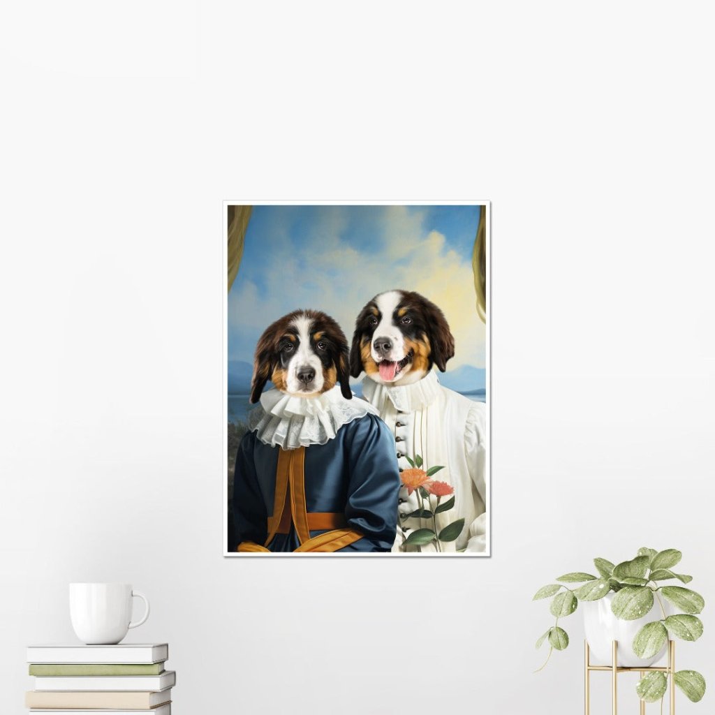 Earl and Countess: Custom Pet Poster - Paw & Glory - Dog Portraits - Pet Portraits