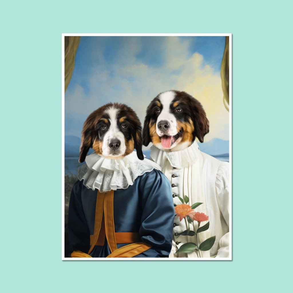 Earl and Countess: Custom Pet Poster - Paw & Glory - Dog Portraits - Pet Portraits