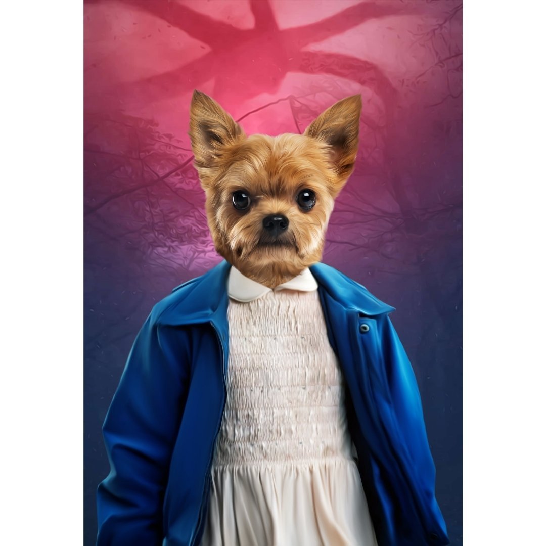 Eleven (Stranger Things Inspired): Custom Digital Download Pet Portrait - Paw & Glory - Dog Portraits - Pet Portraits