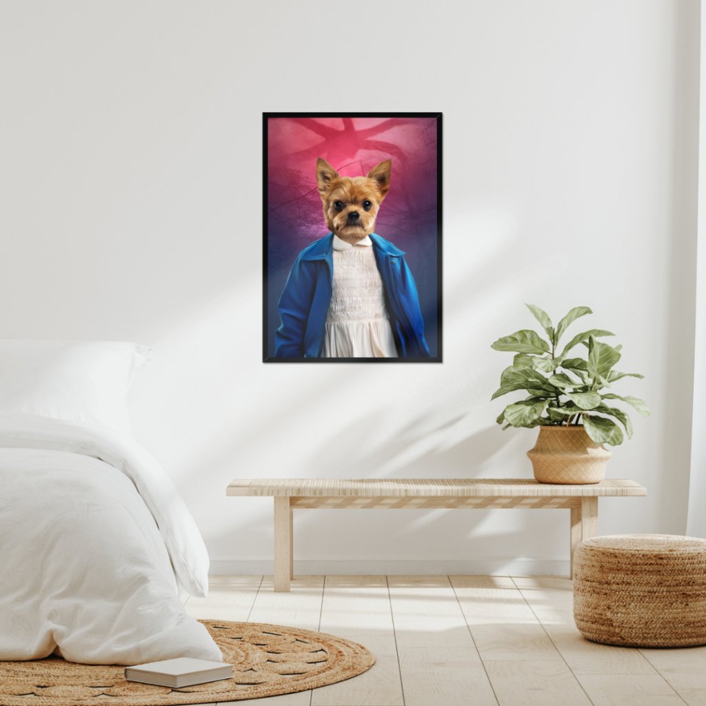 Eleven (Stranger Things Inspired): Custom Pet Portrait - Paw & Glory - Dog Portraits - Pet Portraits