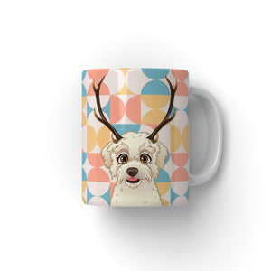 Elk Antler: Cartoon Pet Coffee Mug - Paw & Glory - Dog Portraits - Pet Portraits