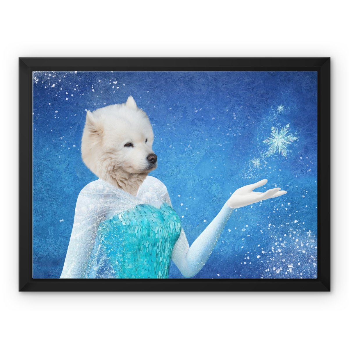 Elsa (Frozen Inspired): Custom Pet Canvas - Paw & Glory - Dog Portraits - Pet Portraits