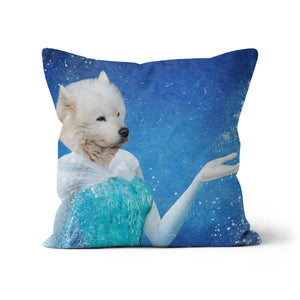 Elsa (Frozen Inspired): Custom Pet Pillow - Paw & Glory - Dog Portraits - Pet Portraits